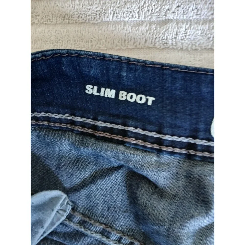 Womens Lane Bryant Slim Boot Stretch Jeans Size 18 Blue Western Rodeo